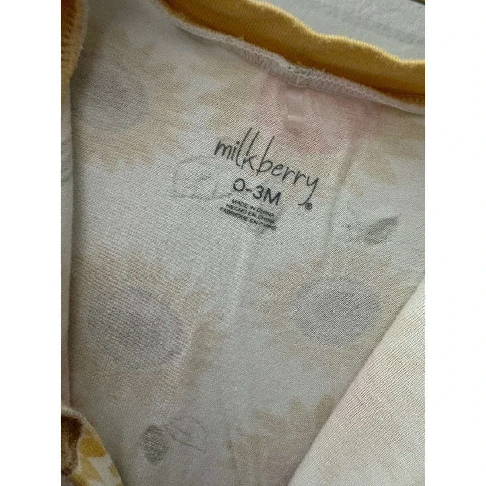 Milkberry Bamboo Ruffle Footie Pajamas – 0–3 Months